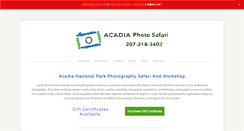 Desktop Screenshot of acadiaphotosafari.com