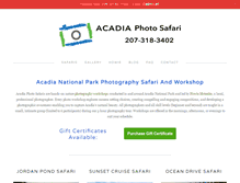 Tablet Screenshot of acadiaphotosafari.com